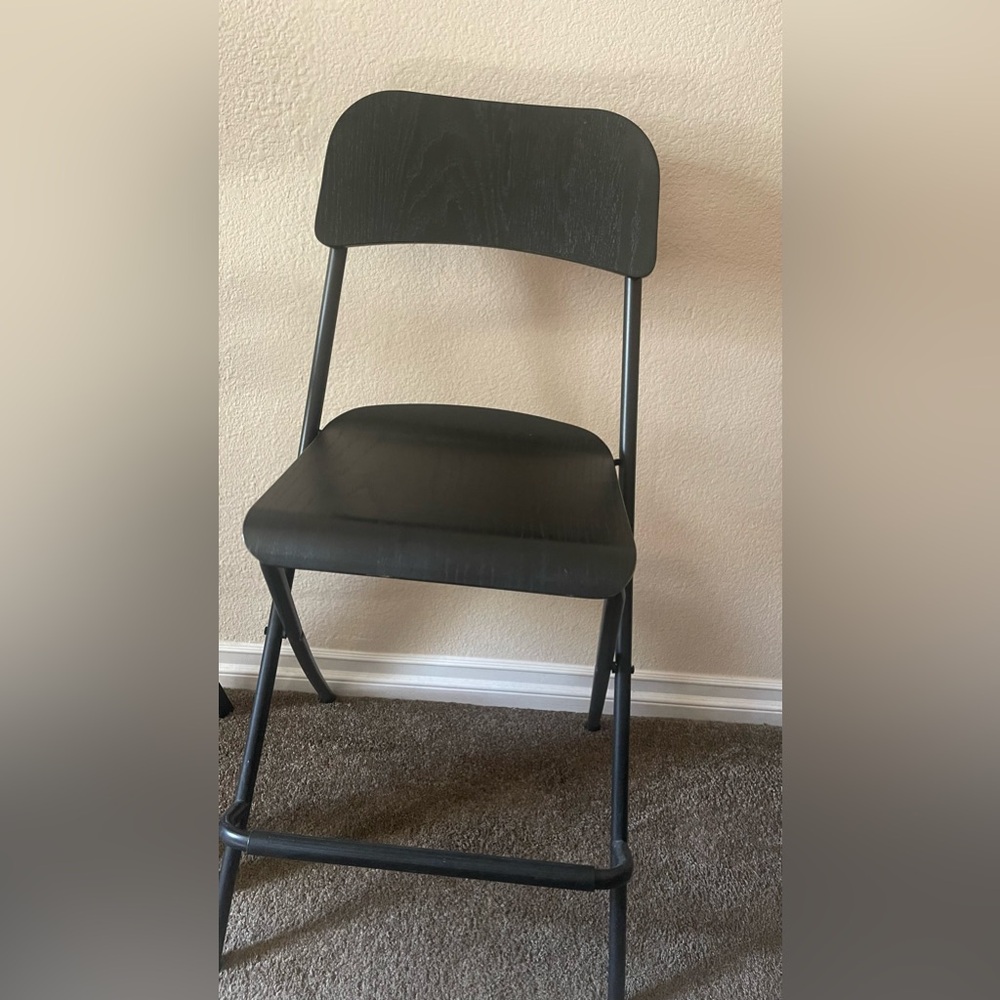 IKEA Black Franklin Bar Stool Chair Foldable. Like new